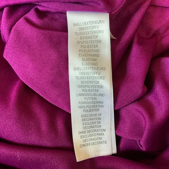 Adrianna Papell Pink Beaded Long Column Evening Gown Fuchsia Pink Size 16 Dress - Picture 11 of 12